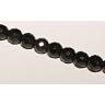 Черные каменные бусины, круглые, граненые,диаметр бусины 6 мм (цена за 10 шт)
