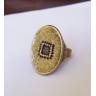 Кольцо разъемное, с площадкой для вставки кристалла, античная бронза, AVGAD (Израиль)