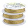 Ювелирный дизайнерский тросик (Beadalon, USA) цвет- Gold Color, толщина тросика - 0.61 мм, цена за катушку (4.5 метра)