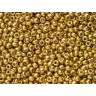 Остатки - Круглый - Round Rocailles  ( # 4202) Gold, покрытие Duracoat Galvanized, цена за 4.2 граммa