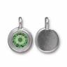 Подвеска,  цвет кристалла Peridot (Swarovski), покрытие - родий