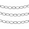 Цепочка посеребренная (Silver Plated) размер звеньев  2.3 мм, "Beadalon" (USA), цена за 2 метра