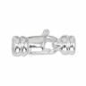 Набор из 2 замочков,  посеребренные (Silver Plated) "Beadalon" (USA), имеет перегородку для закрепления нити