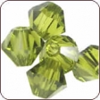 6мм биконус Swarovski, цвет Olivine