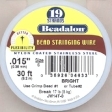 Ювелирная проволока (тросик)  Beadalon (USA),цвет стальной - блестящий(Standart Bright),19нитей,диаметр проволоки 0.38мм цена за 1 метр