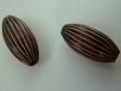 Бусина металлическая овальная Bronze 10x20 мм