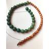 Бусины бирюзы и Goldstone, цена за 2 нити